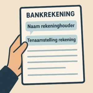 naam rekeninghouder en tenaamstelling rekening