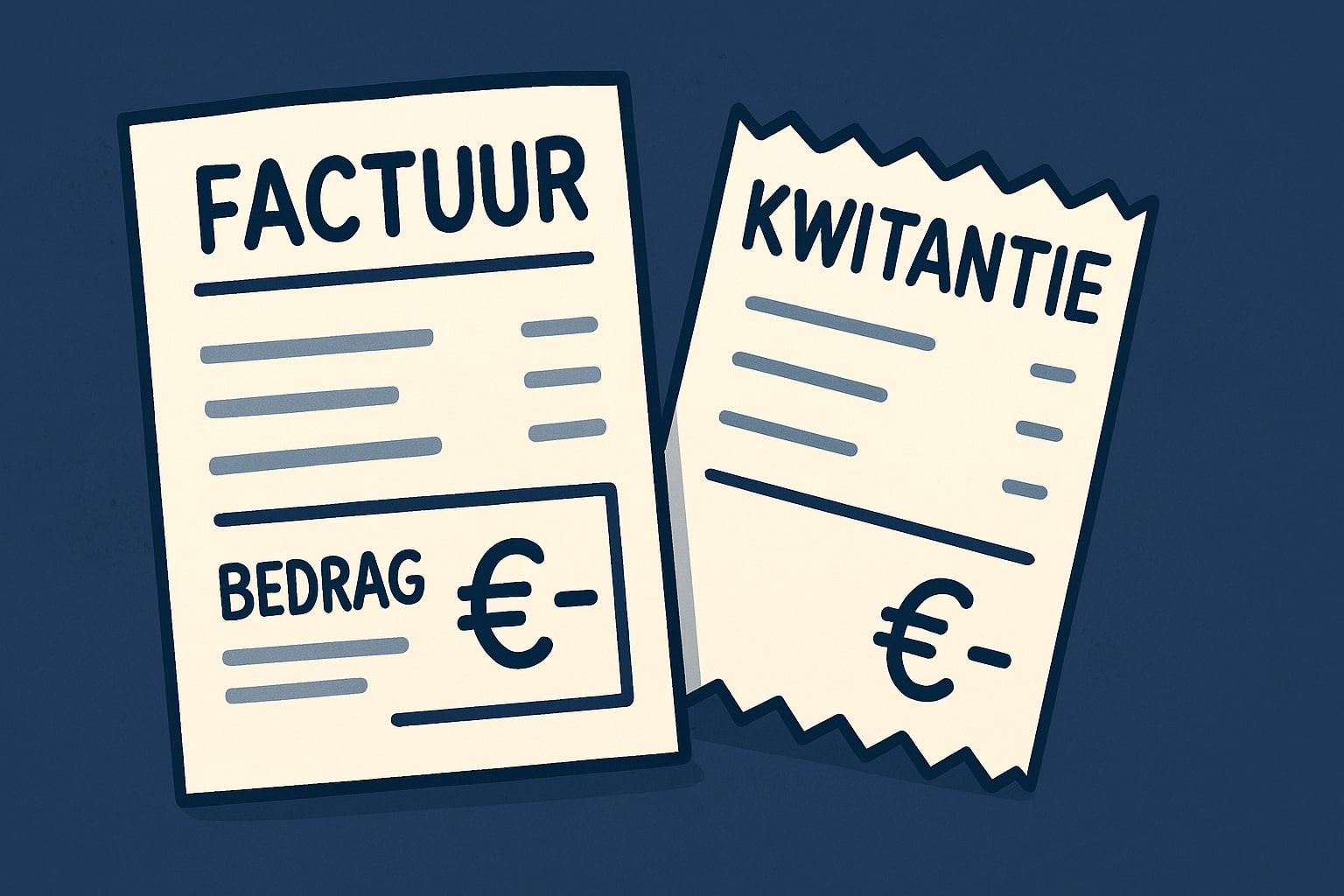 verschil factuur en kwitantie