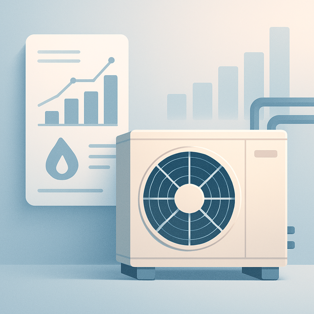 vermogen warmtepomp op basis van gasverbruik